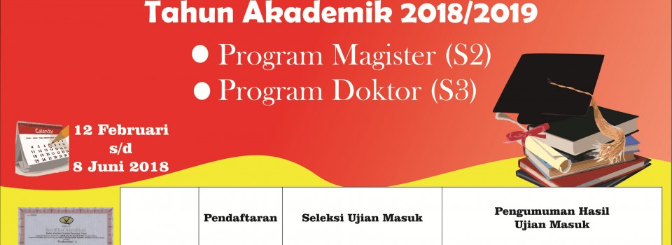 Pendaftaran Program Pascasarjana Semester Gasal Tahun 2018/2019